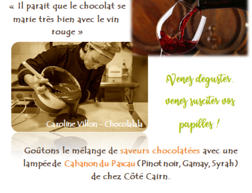 DEGUSTATION A LA CARLINE CHOCOLAT + VIN
