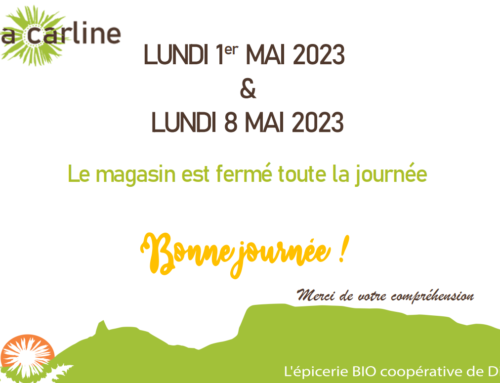 FÉRIÉ LUNDI 1er ET 8 MAI