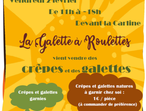 VENTE DE CRÊPES ET GALETTES DEVANT LA CARLINE